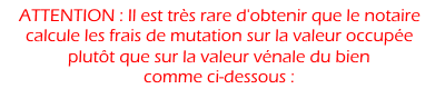 avertissement frais de mutation viager occupé